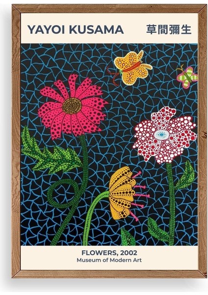 Yayoi Kusama Ahşap Çerçeveli Tablo