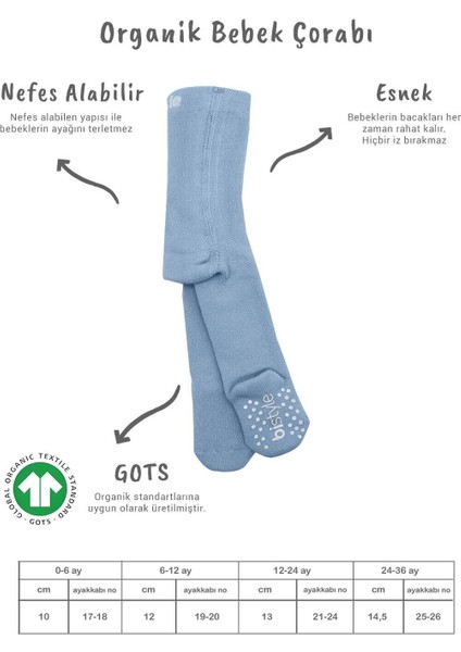 Bistyle Tekli Kaymaz Basic Külotlu Çorap BS50501B Mavi fiyatları