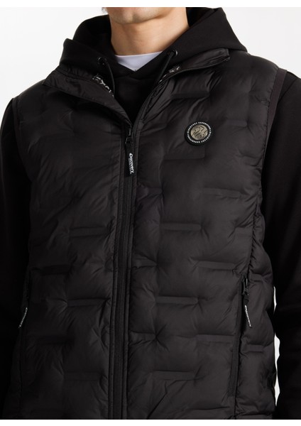 D5WM-YLK3307 Siyah Relaxed Kapitone Erkek Yelek indirimleri