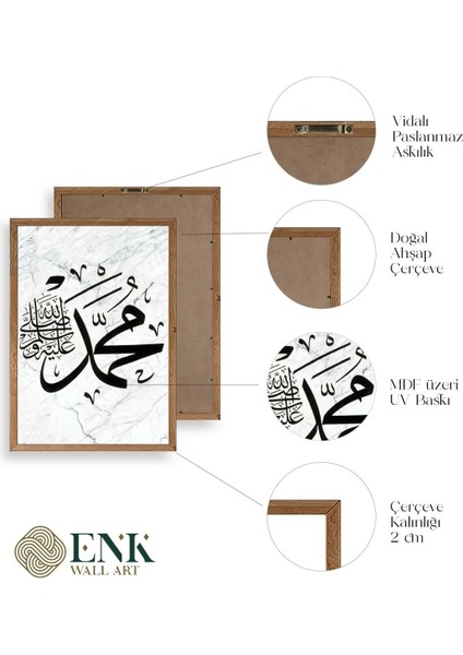 Hat Yazısı Ahşap Çerçeveli Tablo fırsatları