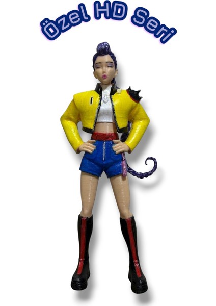 Hd-Rumi – El Boyama 3D Koleksiyon Figürü | Işıltılı Saç ve Detaylar | Demon Hunters Tarzı