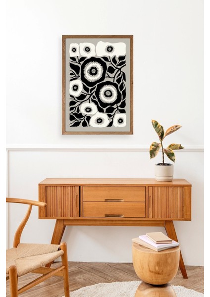 Çiçek Ahşap Çerçeveli Tablo modelleri