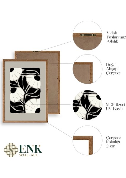 Çiçek Ahşap Çerçeveli Tablo fırsatları