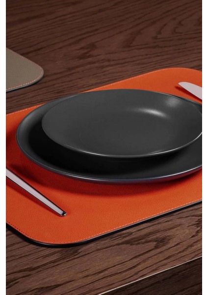 Place Mats HP540 Br|yl Iki Yönlü Gerçek Deri El Yapımı Italyan Seti modelleri