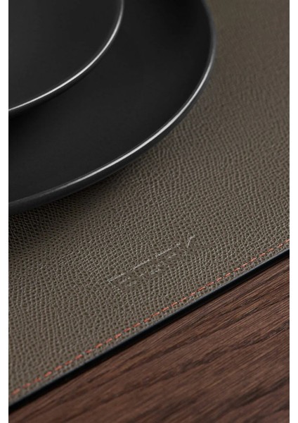 Place Mats HP540 Br|yl Iki Yönlü Gerçek Deri El Yapımı Italyan Seti