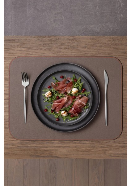 Place Mats HP540 Br|yl Iki Yönlü Gerçek Deri El Yapımı Italyan Seti