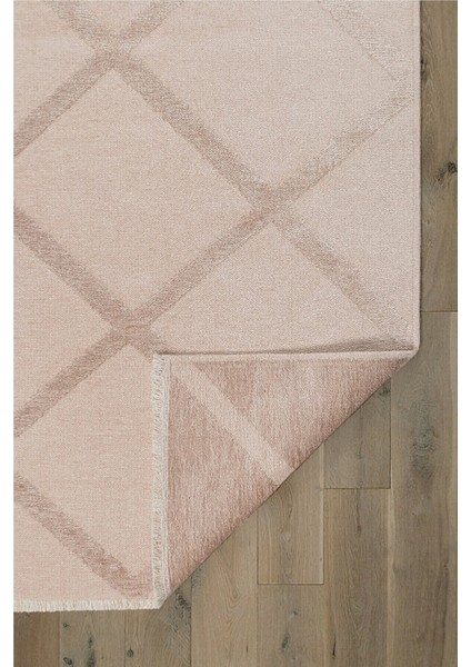 Rodney mt Çift Taraflı Yıkanabilir Premium Kalite Kilim Pamuk Dokuma Kaymaz Taban Bej fırsatları