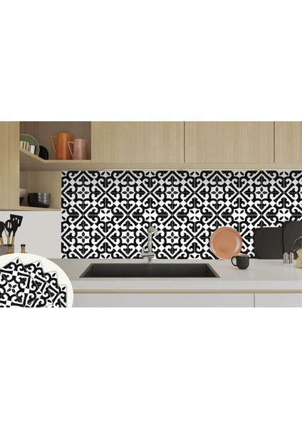 Kendinden Yapışkanlı Seramik ve Yer Döşemesi Hatayi Desenli Pvc Karo 30X30 cm (11 Adet) 1 M² indirimleri
