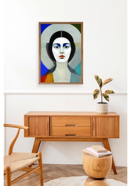 Kadın Ahşap Çerçeveli Tablo modelleri