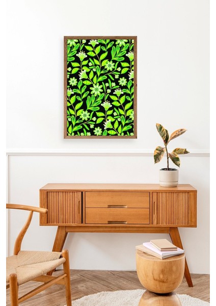 Yapraklar Ahşap Çerçeveli Tablo modelleri