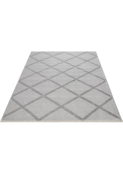 Rodney mt Çift Taraflı Yıkanabilir Premium Kalite Kilim Pamuk Dokuma Kaymaz Taban Açık Gümüş modelleri