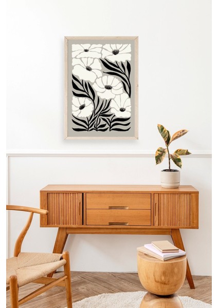 Çiçek Ahşap Çerçeveli Tablo modelleri