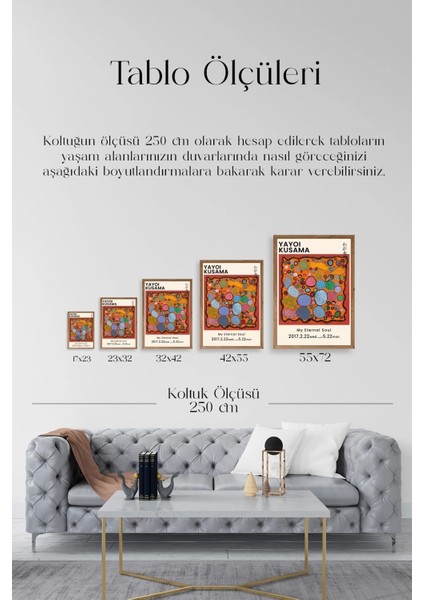 Yayoi Kusama Ahşap Çerçeveli Tablo indirimleri