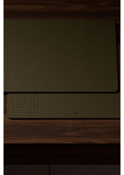 Place Mats HP540 Br|yl Iki Yönlü Gerçek Deri El Yapımı Italyan Seti