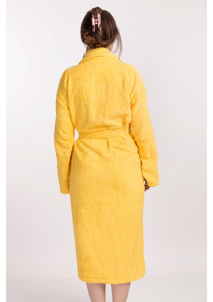 Regina Robe Ekstra Yumuşak Premium Şalyaka Bornoz Sarı modelleri