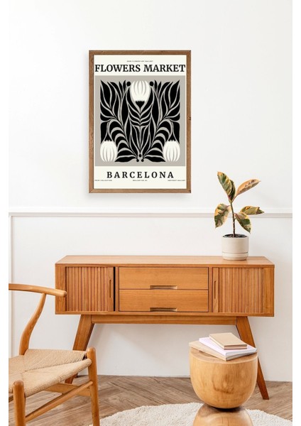 Çiçek Ahşap Çerçeveli Tablo modelleri