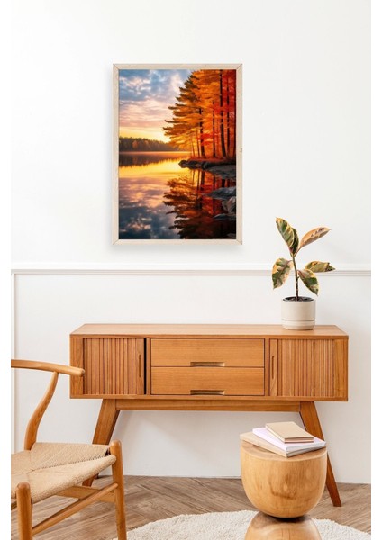 Manzara Ahşap Çerçeveli Tablo modelleri