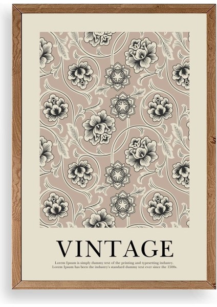 Vintage Ahşap Çerçeveli Tablo