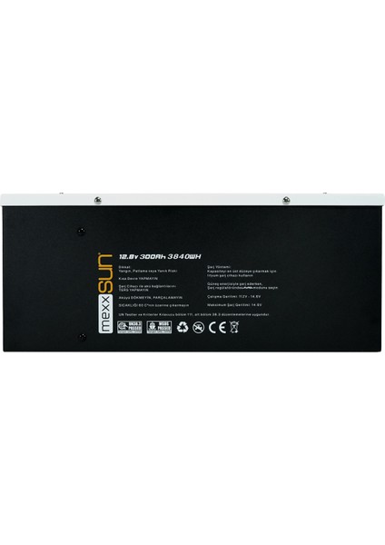 Mexxsun Lityum Akü 12,8V 300AH (Lifepo4) 3840WH modelleri