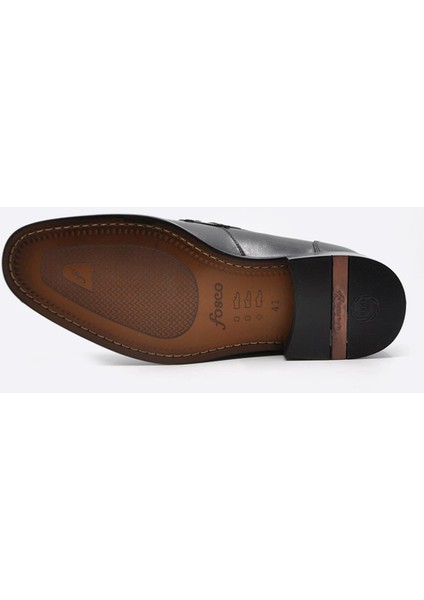 Hakiki Deri Günlük Günlük Erkek Ayakkabı Siyah 9958