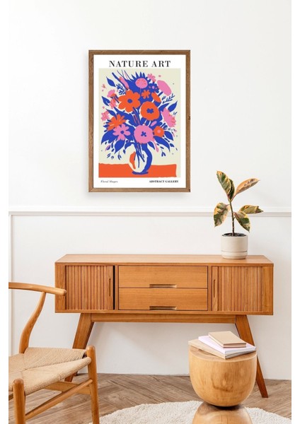 Çiçek Ahşap Çerçeveli Tablo modelleri