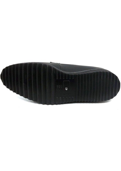 Mat Siyah Çizgili Hakiki Deri Ayakkabı 1595 710 46 fırsatları