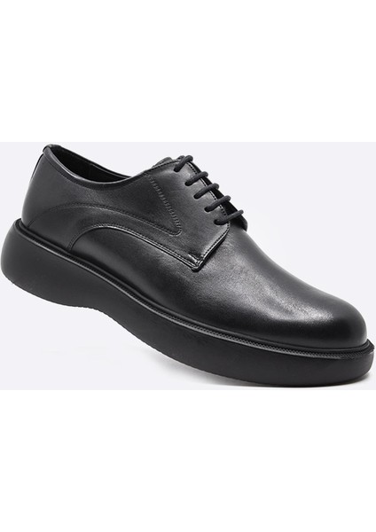 Hakiki Deri Sneaker Erkek Ayakkabı Siyah 9966