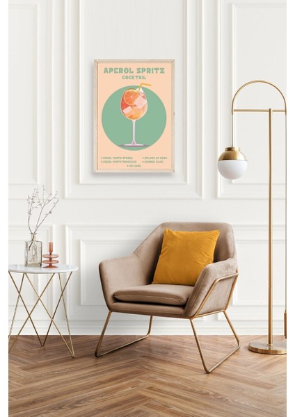Aperol Spritz Ahşap Çerçeveli Tablo fiyatları