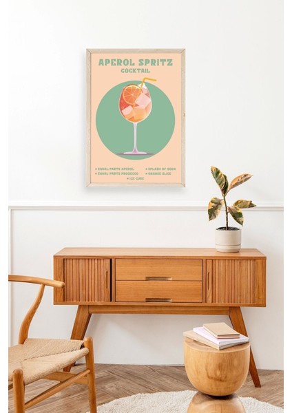 Aperol Spritz Ahşap Çerçeveli Tablo modelleri