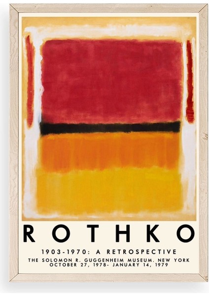 Rothko Ahşap Çerçeveli Tablo