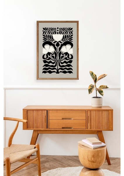 Çiçek Ahşap Çerçeveli Tablo modelleri