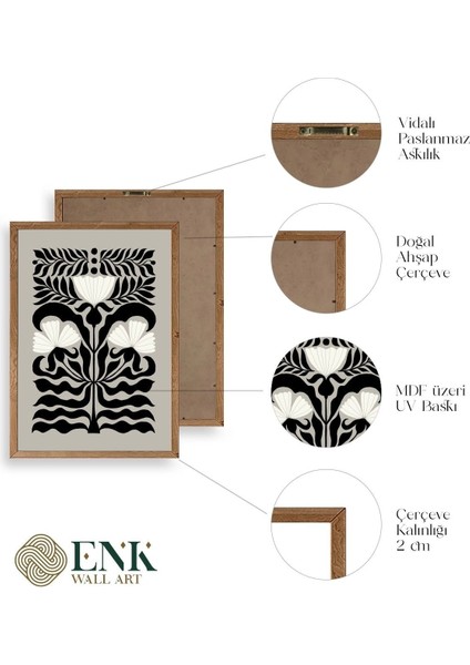 Çiçek Ahşap Çerçeveli Tablo fırsatları