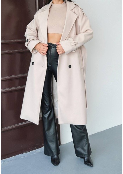 Premium Oversize Modern Taş Kaşe Kaban fırsatları