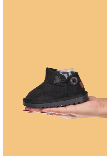 Kodiaq Unisex Çocuk ve Bebek Kışlık Süet Siyah Bot | Ortopedik Kaymaz Taban, Sıcak Tutan Kürklü Bot fiyatları