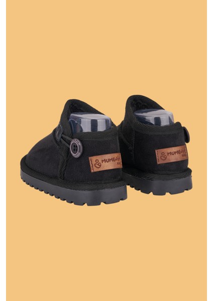 Kodiaq Unisex Çocuk ve Bebek Kışlık Süet Siyah Bot | Ortopedik Kaymaz Taban, Sıcak Tutan Kürklü Bot modelleri