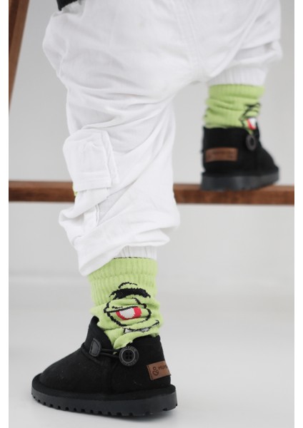 Kodiaq Unisex Çocuk ve Bebek Kışlık Süet Siyah Bot | Ortopedik Kaymaz Taban, Sıcak Tutan Kürklü Bot indirimleri