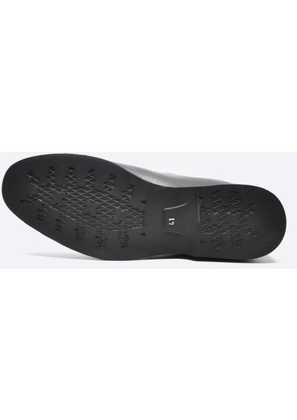 Hakiki Deri Günlük Erkek Ayakkabı Siyah 3103 46