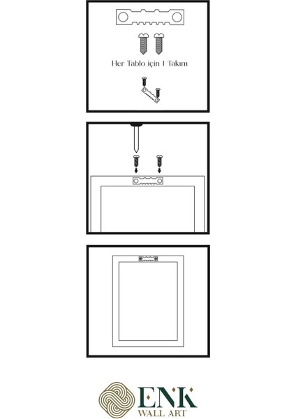 Matisse Üçlü Ahşap Çerçeveli Tablo