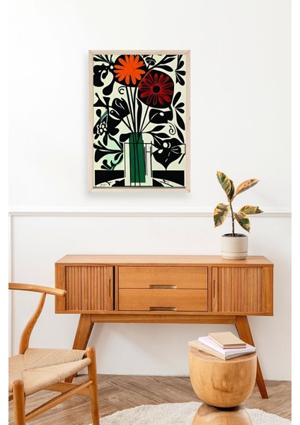 Çiçek Ahşap Çerçeveli Tablo modelleri