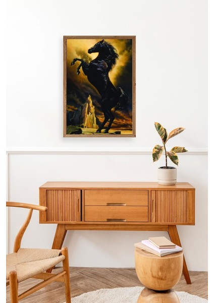 At Ahşap Çerçeveli Tablo modelleri