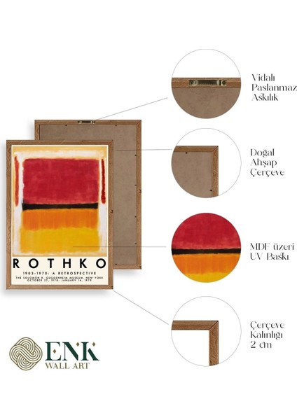 Rothko Ahşap Çerçeveli Tablo fırsatları