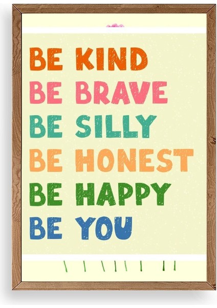 Motto Ahşap Çerçeveli Tablo