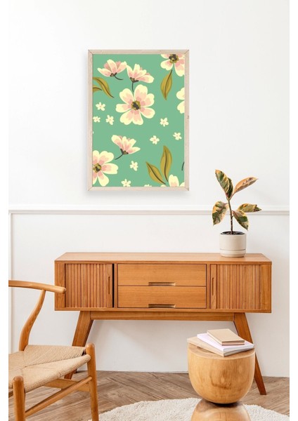 Çiçekler Ahşap Çerçeveli Tablo modelleri