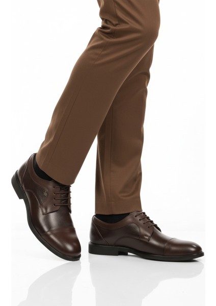 Kahve Hakiki Deri Erkek Klasik Ayakkabı 2499 M