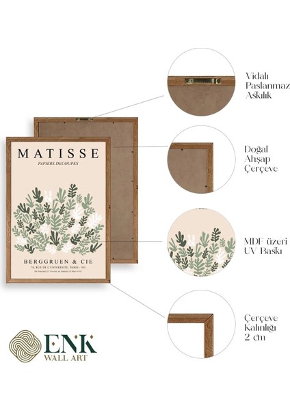 Matisse Ahşap Çerçeveli Tablo fırsatları