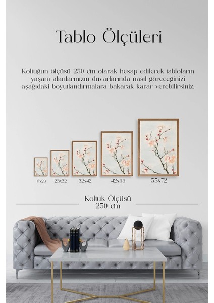 Cherry Blossom Ahşap Çerçeveli Tablo indirimleri