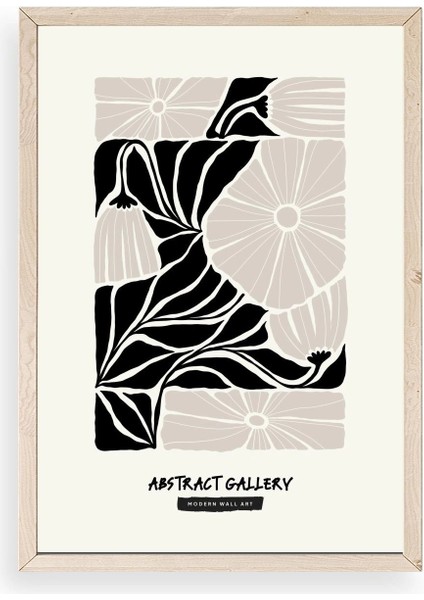 Çiçek Ahşap Çerçeveli Tablo