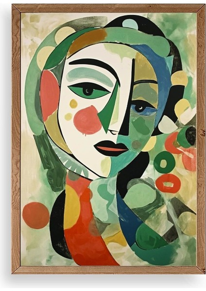 Soyut Ahşap Çerçeveli Tablo