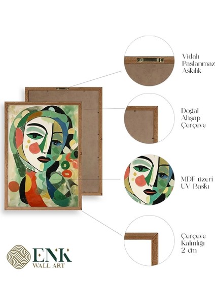 Soyut Ahşap Çerçeveli Tablo fırsatları