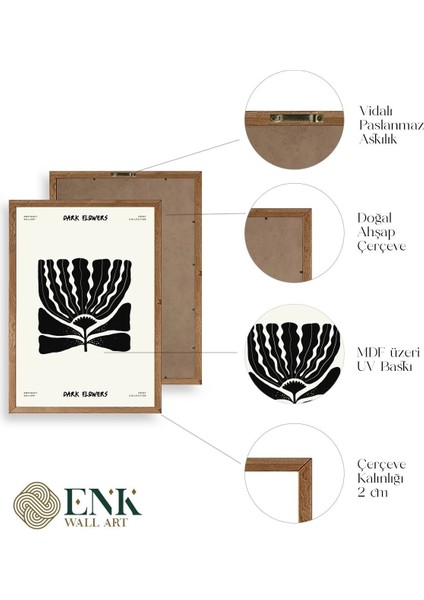 Çiçek Ahşap Çerçeveli Tablo fırsatları